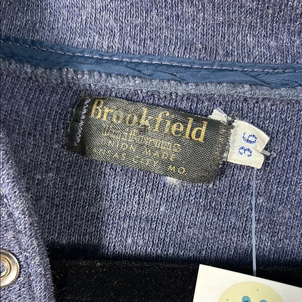 USPS mail carrier Brooksfield vintage Heather Blue Cardigan 36”‎ box H1